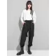 Urban High-Waisted Black Casual Pants Bottoms Harem Pants