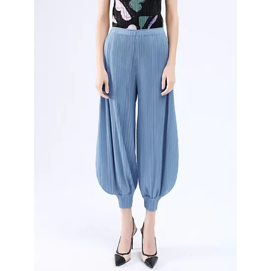 Simple Loose Solid Color Casual Harem Pants Bottoms