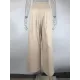 Simple Casual Solid Color Ramie Cotton Wide Legs Pants