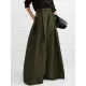 Stylish Loose High Waisted Solid Color Wide Leg Pants