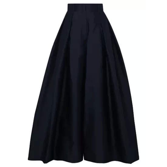 Stylish Loose High Waisted Solid Color Wide Leg Pants