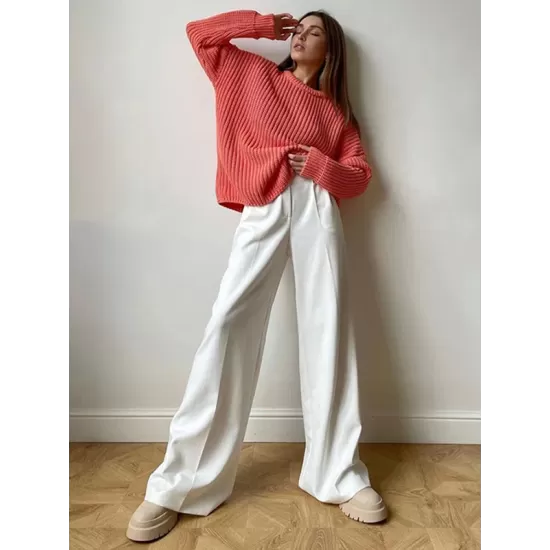 Casual Simple Solid Color Wide Legs Blazer Pants