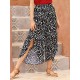 Original Split-Front Printed Wide Legs Pants