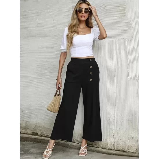 Original Simple Casual Loose Solid Color Pants