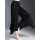 Original Loose Solid Color Irregular Pleated Wide Legs Pants