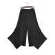 Original Loose Solid Color Irregular Pleated Wide Legs Pants