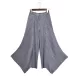 Original Loose Solid Color Irregular Pleated Wide Legs Pants