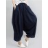 Artistic Retro Ramie Cotton Solid Color Elasticity Harem Pants