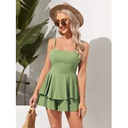 Vacation A-Line Bowknot  Mini Dress