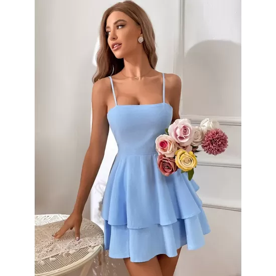 Vacation A-Line Bowknot  Mini Dress