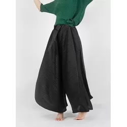 Simple Wide Leg Loose Pleated Solid Color Casual Pants Bottoms