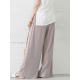 Simple Loose Wide Leg Elasticity Solid Color Casual Pants Bottoms