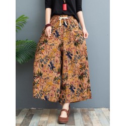 Original Creation Loose Wide Leg Printed Casual Pants Bottoms