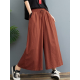 Simple Wide Leg Loose Drawstring Solid Color Casual Pants Bottoms