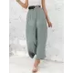 Simple Wide Leg Loose Elasticity Casual Pants Bottoms