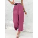 Simple Wide Leg Loose Elasticity Casual Pants Bottoms