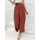 Simple Wide Leg Loose Elasticity Casual Pants Bottoms