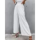 Simple Wide Leg Loose Elasticity Casual Pants Bottoms