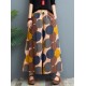 Vintage Wide Leg Loose Contrast Color Printed Polka-Dot Casual Pants Bottoms