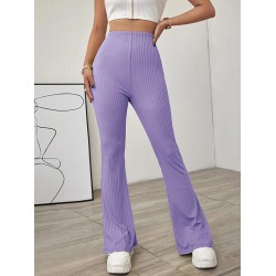 Going Out Flared Pants Skinny Elastics Solid Color Casual Pants Bottoms