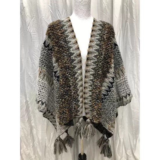 Casual Loose Patchwork Shawl&Cloak