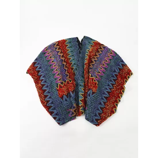 Casual Loose Patchwork Shawl&Cloak