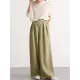 Casual Wide Leg Loose Solid Color Pants Bottoms