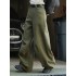 Simple Wide Leg Loose Solid Color Casual Pants Bottoms