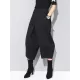 Cool Wide Leg Loose Solid Color Casual Three-Quarter Pants Bottoms