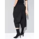 Cool Wide Leg Loose Solid Color Casual Three-Quarter Pants Bottoms