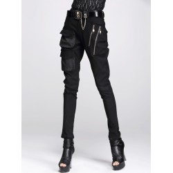 Original Cool Split-Joint With Pockets Zipper Casual Pants Bottoms