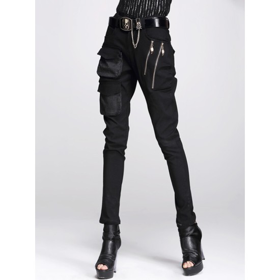 Original Cool Split-Joint With Pockets Zipper Casual Pants Bottoms