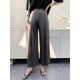 Simple Wide Leg Loose Pleated Solid Color Casual Pants Bottoms