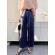 Simple Wide Leg Loose Pleated Solid Color Casual Pants Bottoms