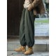 Loose Solid Color Corduroy Casual Ninth Pants Bottoms