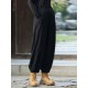 Loose Solid Color Corduroy Casual Ninth Pants Bottoms