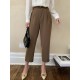 Simple Column Solid Color Casual Ninth Pants Bottoms