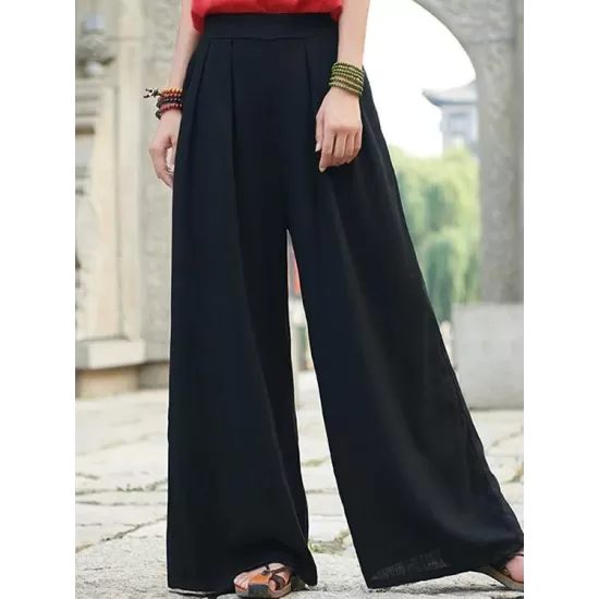 Vintage Casual Yoga Loose Wide Leg Pants