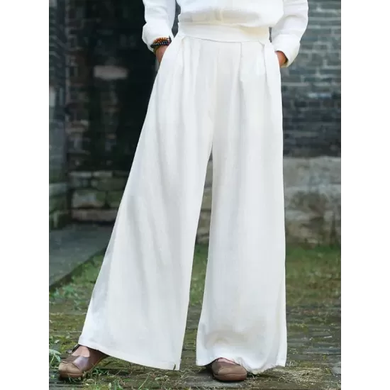 Vintage Casual Yoga Loose Wide Leg Pants