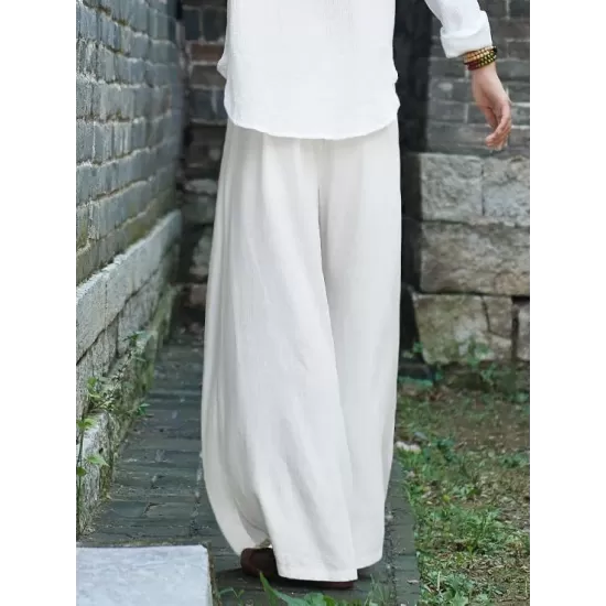 Vintage Casual Yoga Loose Wide Leg Pants