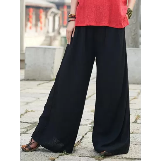 Vintage Casual Yoga Loose Wide Leg Pants