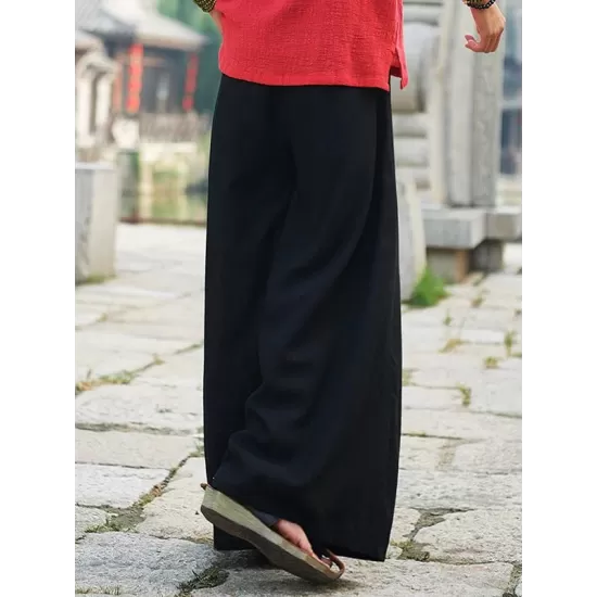 Vintage Casual Yoga Loose Wide Leg Pants