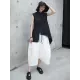 Loose White Linen Split-side Harem Pants