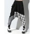 Loose Plaid Split-joint Harem Pants