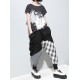 Loose Plaid Split-joint Harem Pants