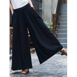 Loose Wide-leg Linen Pants