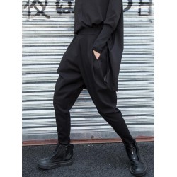 Simple Black Harem Pants