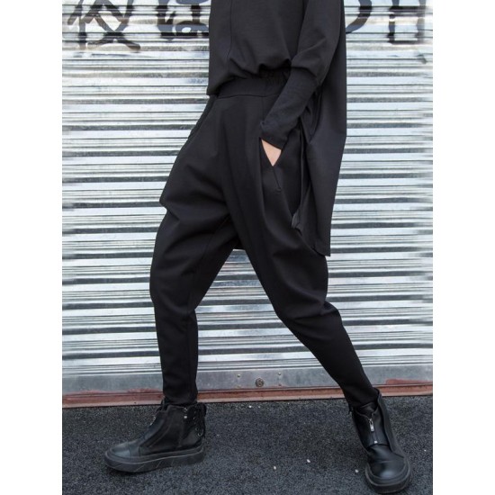 Simple Black Harem Pants