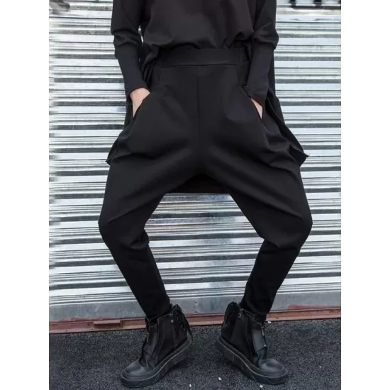 Simple Black Harem Pants