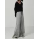 Casual Solid Column Wide Leg Pants